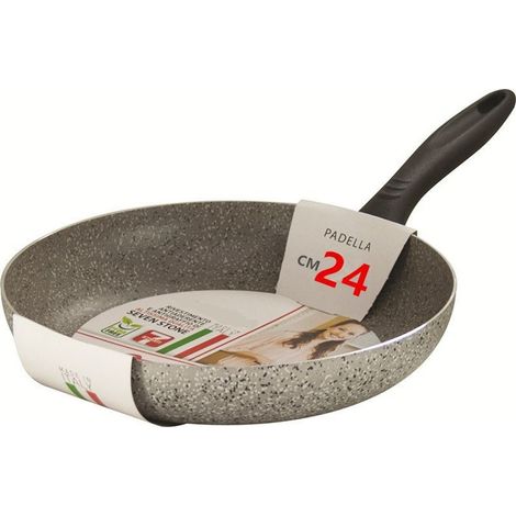 TRADE SHOP - Padella Antiaderente Antigraffio 7 Strati ø 14-16-18-20-22-24-26-28-30-32 Cm Cucina -    -24 cm   -