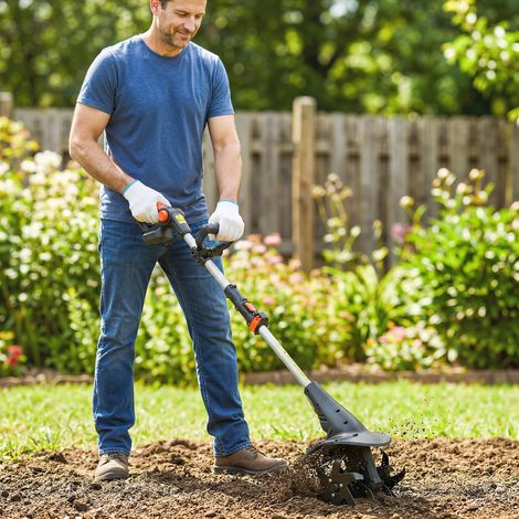 Motoculteur sans fil 18 V, motoculteur de 20 cm de large, 4 lames (1/5)