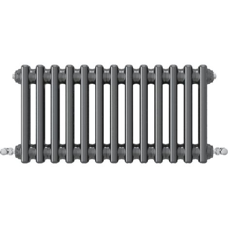 Acezanble Horizontal Traditional Cast Iron Style Radiator 300x605mm 2 Column Anthracite