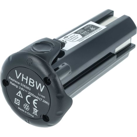 vhbw Akku kompatibel mit Hitachi / Hikoki NT50GSP9, NT65GAP9, NT65GBP9, NT65GSP9 Elektrowerkzeug (2000 mAh, Li-Ion, 3,6 V)