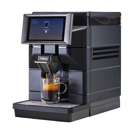 Cafetière superautomatique 1300 W – Réservoir 2,5 L – Écran tactile 7" – Broyeur intégré – Hauteur réglable du bec – Saeco