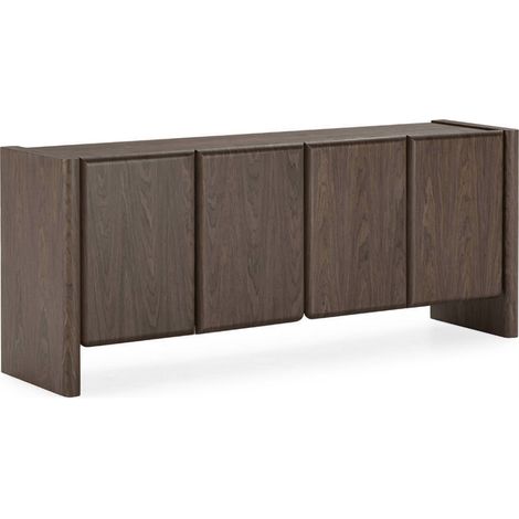 Buffet bas en bois foncé contemporain - marron foncé (1/4)
