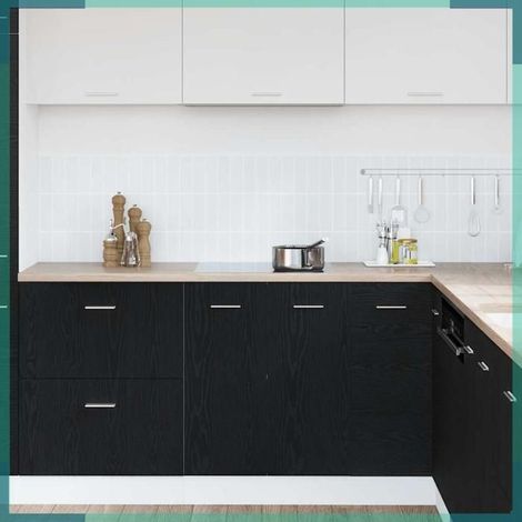 863216 Meuble Bas Chêne Noir 60x46x81,5 cm Bois Contreplaqué (1/5)