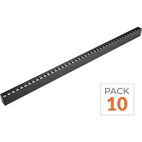 Réglette Suspendue LED 120cm 35W Noir (Pack de 10) - Blanc Neutre 4000K - 5500K - SILAMP
