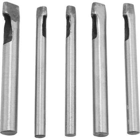 Ensemble de 5 emporte-pièces ovales pour trous creux dans le cuir (4 x 6 mm, 4 x 6 mm).