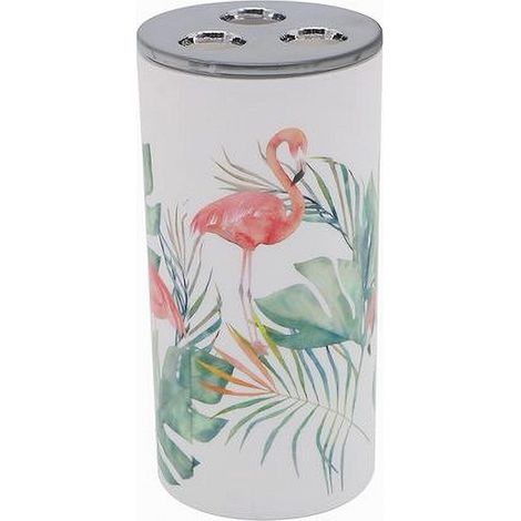 Trade Shop - 3-LOCH FLAMINGO ZAHNBÜRSTENHALTER AUS KUNSTSTOFF BADEZIMMER-ACCESSOIRE 69965 - (1/2)