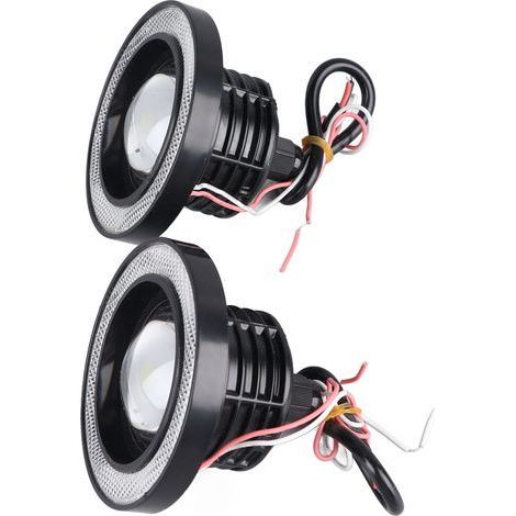 Set aus 2 Auto-Nebelscheinwerfern, 3,5 Zoll LED-Ringlicht, 30 W, 1200 lm, COB-Farbtemperatur, Tagfahrlicht (DRL). (1/5)