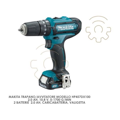 Tournevis Makita HP331DSAJ 2Ah 10.8 V complet avec 2 piles et A tui