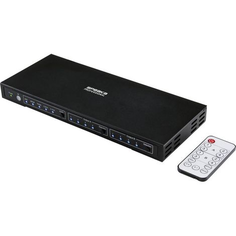 SpeaKa Professional 4x2 porte Switch HDMI Con porte audio 3840 x 2160 Megapixel Nero (1/5)