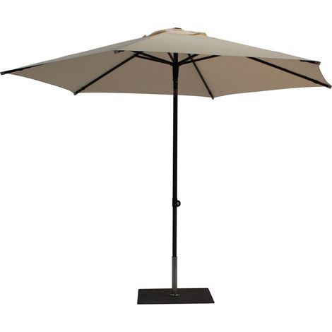 Ombrellone da Giardino Ø3 m Palo Ø38 mm in Alluminio Tessuto Poliestere Trend Ecru (1/5)