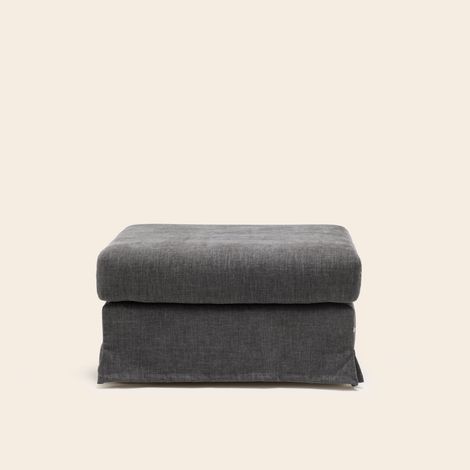 Pouf en Revêtement en chenille moelleuse CLARIBEL