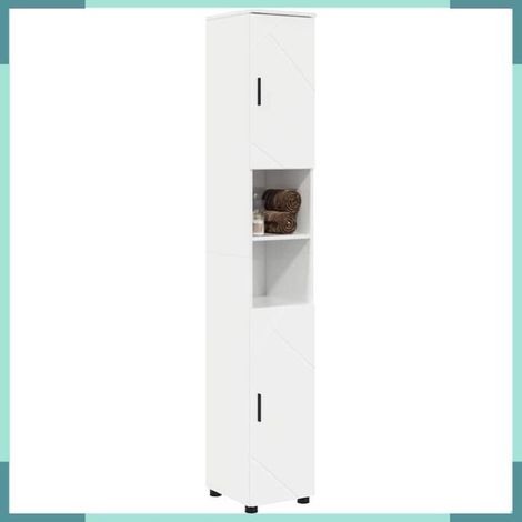 883338 Cabinet de salle de bain Blanc brillant 30 x 35 x 192 cm (1/5)