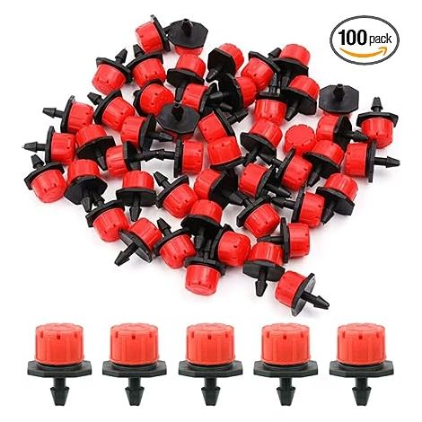 100 Pièces Kit Arrosage Goutte à Goutte Automatique DIY, Tuyaux Goutteurs Réglables avec Valve et Filtre, Adapté pour Jardin Potager et Plantes (1/5)