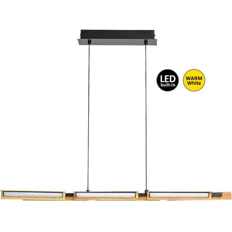 Suspension LED 30W noir mat Remiel Rabalux 79cm 120cm