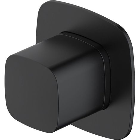 RAK Petit Matt Black Square Concealed Single Control Diverter Valve - RAKPES3020-1B (1/2)