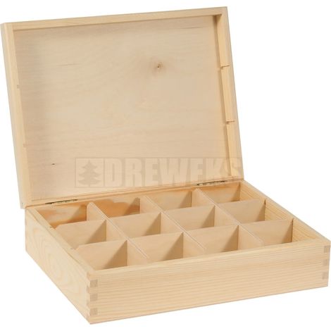 Caja/Armario de té grande - 12 compartimentos