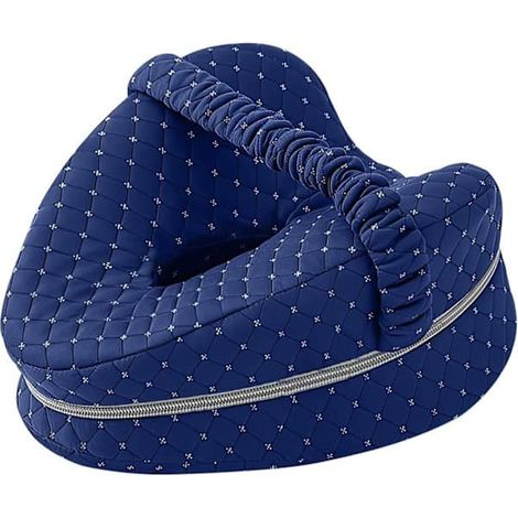 BelleRise - Oreiller pour genoux, édition améliorée 2026, pour dormeurs latéraux, oreiller orthopédique en mousse à mémoire de forme, bleu (1/5)