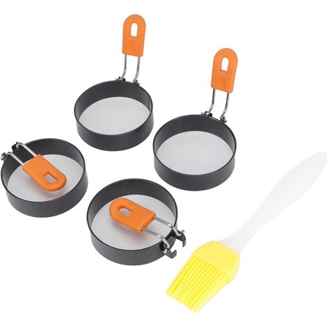 Cercle à œufs rond avec revêtement antiadhésif, moule à crêpes, accessoire de cuisine DIY (1/5)