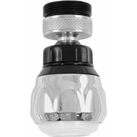 Schläfer 21060010 Aeratore Universale Multigetto Rompigetto Rubinetto con Snodo Maschio/Femmina M22 e M24 Risparmio d'Acqua per Miscelatore Cucina o Lavanderia 2 Getti in Abs, M22x1/M24x1 Cromo. (1/5)