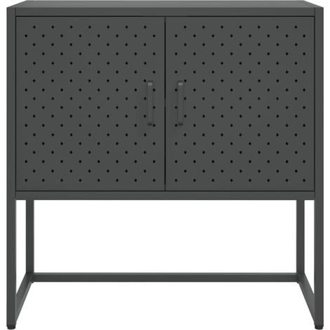 Commode Anthracite 75x35x75 cm Acier (1/5)
