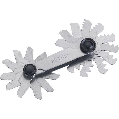 CALIBRE DE FILETAGE MÉTRIQUE 0,25-6 (24 FEUILLES)
