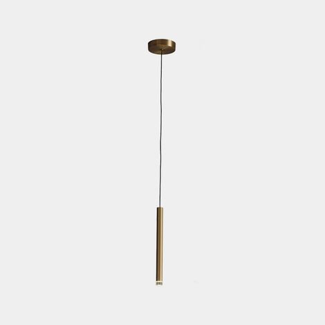 LedsC4 Lampada a Sospensioni Candle Led 4.8W Bianco Caldo - 2700K 0-10V Ottone 226Lm