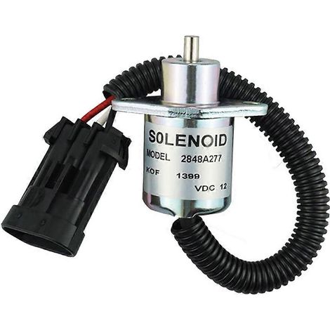 Électrovanne d'arrêt de carburant 2848A278, 12 V, pour moteurs Caterpillar 246, 216 et 226 Perkins UB704