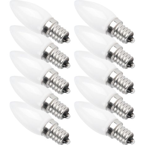 Eosnow 10pcs Mini E12 LED Candelabra -Glühbirnen 1,5 W AC 230 V für Home Car Cabinet Hotel Beleuchtung (1/5)