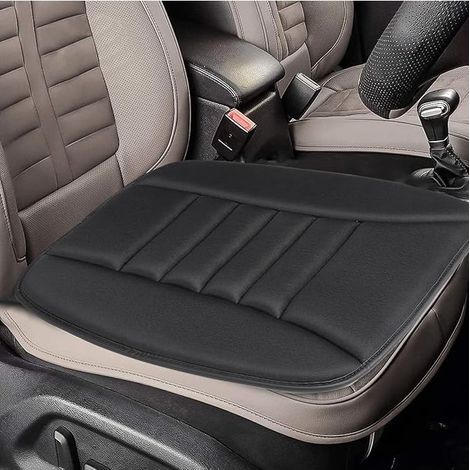 Coussin Voiture Siege, Coussin de Siège de Voiture Housse de Siège, Mousse Mémoire Protection Chaise Confortable Antidérapant Mat Pad Couverture Siège Auto, pour Auto Bureau Domicile - Noir (1/5)