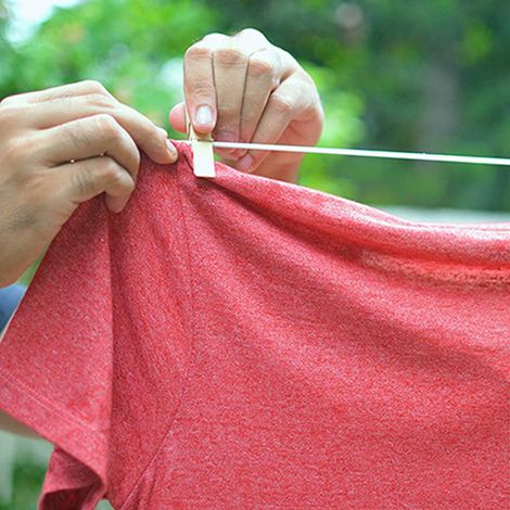 Étendoir à linge rétractable télescopique sans perçage, pour intérieur et extérieur, épais et invisible, 12 mètres (1/5)