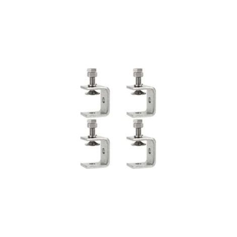 Set mit 4 robusten Edelstahl-Schlauchschellen, quadratischen Stahl-Schlauchschellen, C-förmigen Schlauchschellen von 0 bis 25 mm, feste Schlauchschellen für Holzbearbeitung, Schweißen und Schreinerei. (1/5)