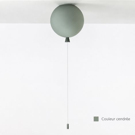 Suspension Ballon Luminaire Enfant Scandinave gris fumé diamètre 300 mm Câble Réglable 1,8 m 1 g Éclairage Intérieur 10-15 m² – Livraison gratuite