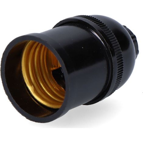 Portalámparas corriente e27 negro (retractilado)