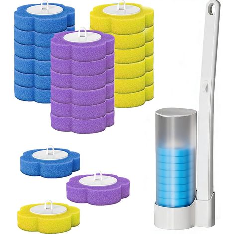 Toilet Brush Kit, Disposable Toilet Brush, Hanging Toilet Brush (1/5)