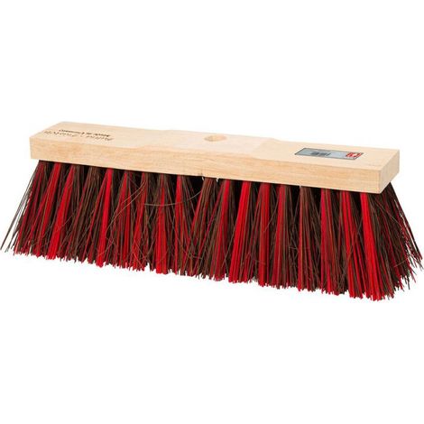 IDEAL Balai de rue professionnel Idealspaten 400 MM, Bahia/Elaston, bois de selle en hêtre, sans manche - 50150400