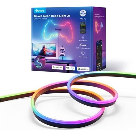 Govee Neon Strip Light 4 Meter Black Matter ready