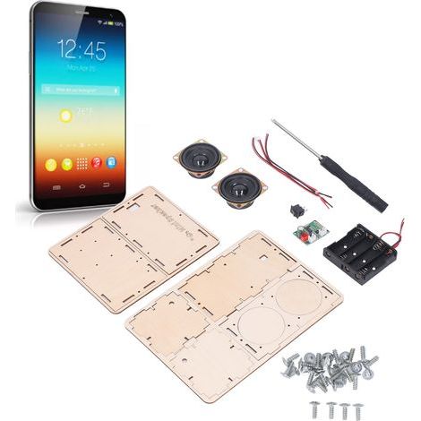 DIY Bluetooth Speaker Kit Made of Non-Toxic Composite Wood - Stereo Speaker Set for Kids and Beginners (1/5)
