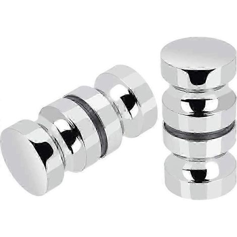 2 paires de poignées de porte de douche coulissantes en acier inoxydable pour portes de douche en verre (1/5)