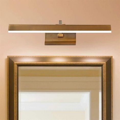 Applique murale LED pour miroir de salle de bain, angle réglable à 240 degrés, 8 W, 3000 K, finition métallique, idéale pour coiffeuse et armoire à miroir, pour armoires, bureau (1/2)