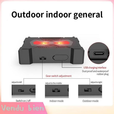 Garosa répulsif pour animaux Répulsif D'animaux Ultrasonique Solaire Pour Jardin Résistant Aux Intempéries sport moustiquaire Noir (1/4)