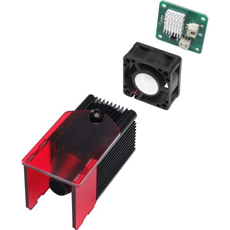 Kit de gravure avec protection oculaire pour module laser adapté aux machines de gravure CNC avec une puissance optique de 5 à 5,5 W, 30 W, 12 V et 450 nm.
