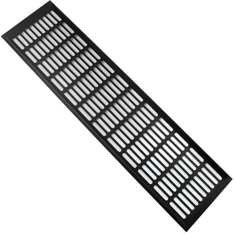 Un ensemble de deux grilles de ventilation en alliage d'aluminium, grilles de cuisson en alliage d'aluminium, grilles de ventilation, 150x600mm, noir. (1/5)