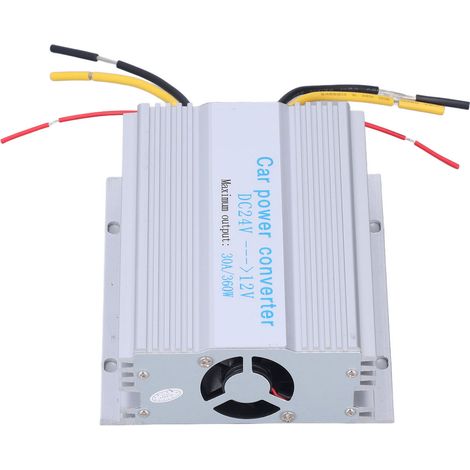 Convertisseur de puissance pour voiture, transformateur abaisseur, régulateur de tension DC 24 V - 12 V, 30 A, 360 W