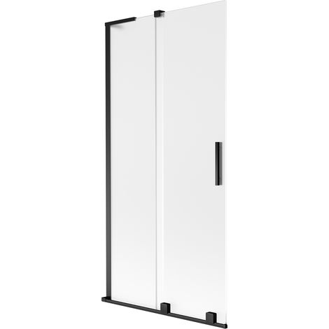 Mexen Velar L Duschwand 2-flügelig verschiebbar 90 x 150 cm, matt, schwarz - 896-090-003-31-70 (1/5)