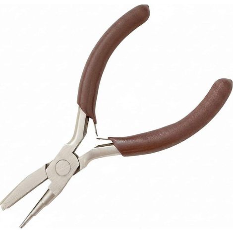 Ensemble de pinces pour bijoux outils en fil d'acier nickelé pour enrouler façonner saisir et réparations artisanales poignées marron 15 x 27 x 15 cm (1/5)