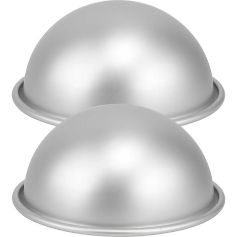 Ensemble de 2 moules à gâteaux semi-circulaires - Demi-cercle peu profond de 15 cm (6 pouces) anodisé (1/5)