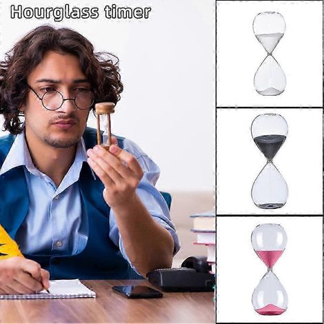 Runde Sanduhr, 5/30/60 Minuten, Glasornament, originelles Zeitmanagement-Instrument – 5 Minuten – Gold