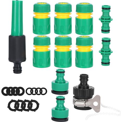 Kit de 24 raccords de tuyau d'arrosage G1/2 pour l'arrosage du jardin et le lavage de voiture (1/5)