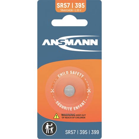 Ansmann Knopfzelle 395 1.55 V 1 St. 37 mAh Silberoxid Silberoxid Knopfzelle SR57 / SR924 / 395 / 399 (1/2)