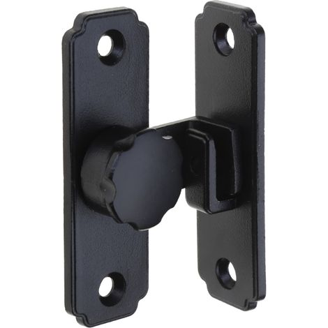 Verrou de porte à angle droit à 90° avec boucle, verrou de porte coulissante de grange en acier inoxydable, verrou à bouton-poussoir.